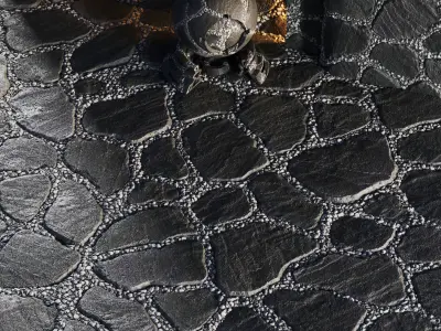 H67 Slate and Gravel Pathway - PBR - 4K Low-poly 3D model