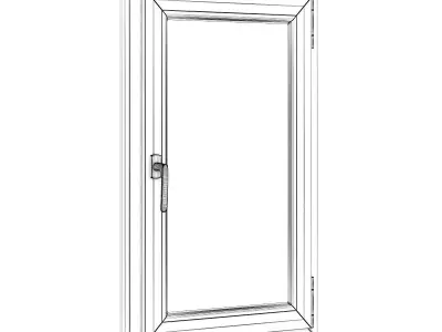 Plastic Window 700mm x 1120mm 3D model