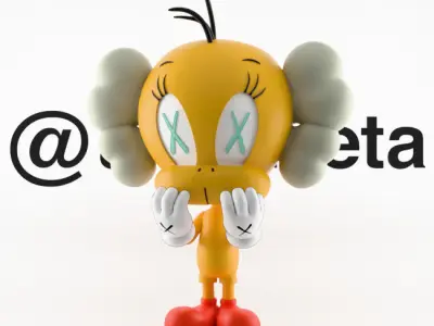 Kaws Tweety Textured 3D model