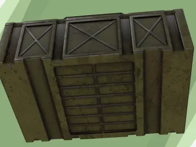 Sci-fi Chest - rigged animated - game ready Low-poly 3D model