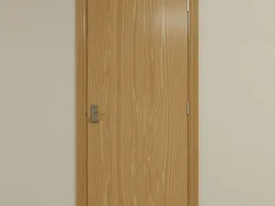 Flush Door Set Low-poly 3D model