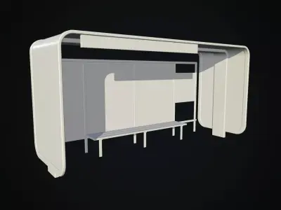 Bus Stop Highpoly 3D model