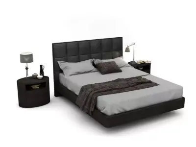 Black Bedroom Set 3D model