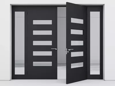 Aluminium door 99 3D model