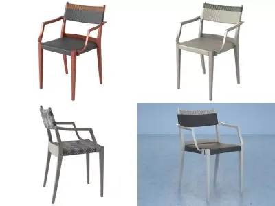 Play armchair braided 3D model