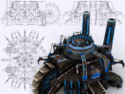 3DRT - Mining Factory  Low-poly 3D model