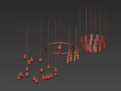 Lampatron REACT R and pendant lamps 3D model