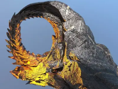 Ankylosaurus mineral cave Entrance 3D model