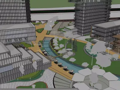 Modern City Block -A3 3D model