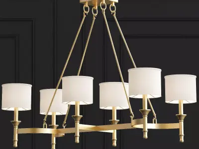 FAIRMONT light chandelier with lampshade 3D model