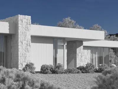 modern villa house 3D model