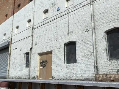 Abandoned Old Factory Low Poly 3d Model Low-poly 3D model