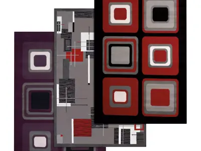 Rug Set 918 3D model