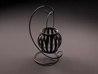 Stylized Hanging Lantern Free low-poly 3D model