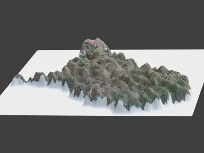 West Virginia State Low-poly 3D model