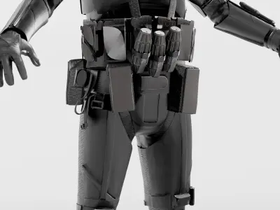 Death Trooper  Inspired from Star Wars Battlefront RIGGED 3D model
