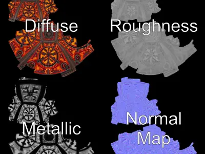 Ornate Illuminated Cube Model Pack Texture