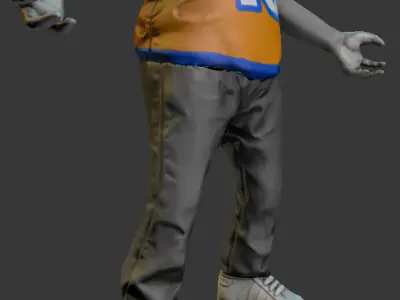 Alien Kid Low-poly 3D model