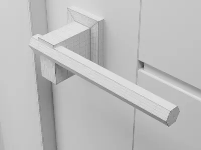 Door handles collection set 3 3D model
