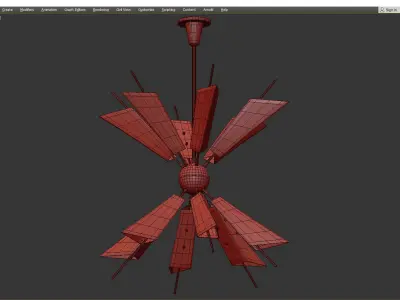 COOPER TWO TIER CHANDELIER Low-poly 3D model