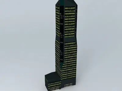 Central Plaza One by night Free 3D model