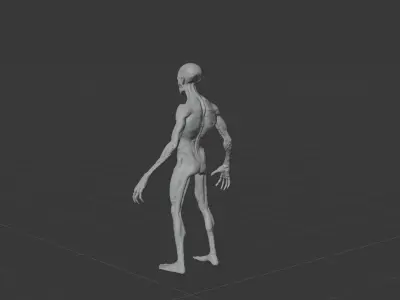 Hyper realistic alien high poly character  3D model