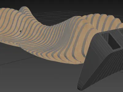 Parametric bench 3D model