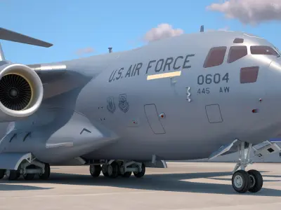  Boeing C17 Globemaster III Loaded MIM 104 Patriot 