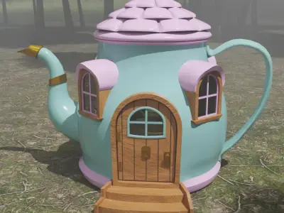 Teapot Miniature House 3D model