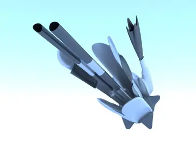 Spaceship Sci-fi Destroyer 3D 3D model