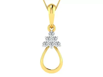 Solitaire Women Pendants 3dm STL FBX OBJ Render Details 3D print model