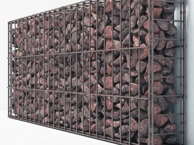 Gabion cage frame 3D model