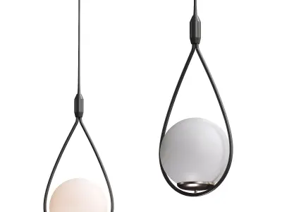 Pendant light Mudoni MR-937 1-bulb black 3D model