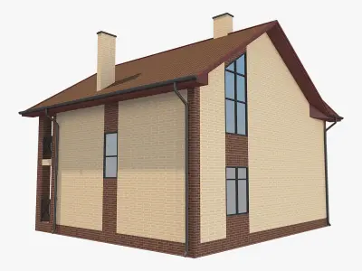 House With Interior 2 3D model