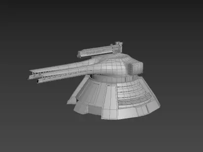 Tower Sci Fi Low-poly 3D model
