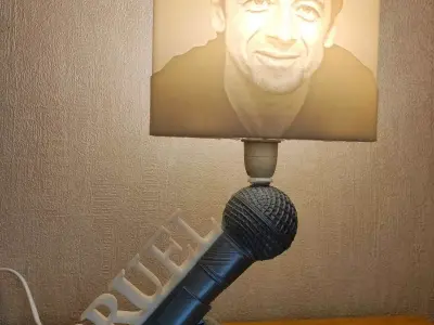 Lampe Patrick Bruel et litophane  3D print model