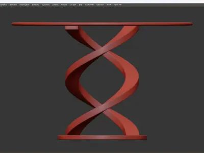 Woman Onyx Dining Table Low-poly 3D model