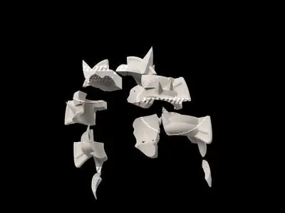 Goldar Custom Helmet digital 3D model ready for download  3D model