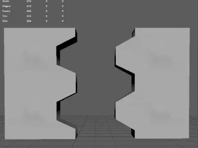 Armored Blast Door   Low Poly Low-poly 3D model