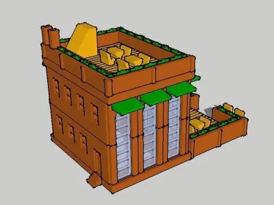GardenStyle Building Restaurant by Outland Models 3D Printable 3D print model