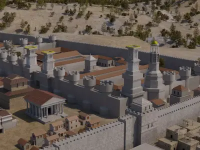 City of Jerusalem in the 1st century Low-poly 3D model