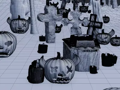 Haunted Graveyard - The Awakening Grave 3D model