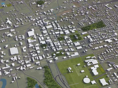 Jackson - Mississippi Low-poly 3D model