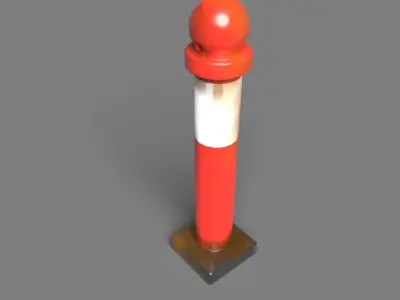Safety Cone Red Color with 6 variation Texture Low-poly 3D model