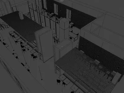 restaurant interior 3D model