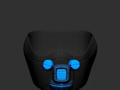 gas mask helmet scifi high poly sculpt 3d printable ver 7 3D model