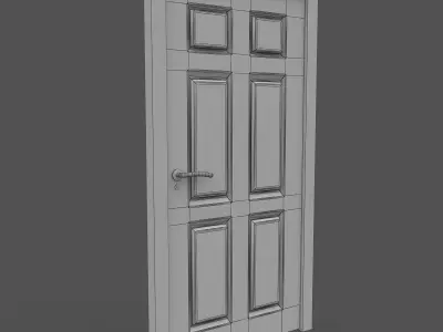 3D Door orange 3D model