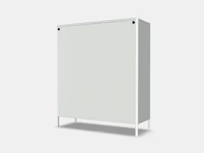 IDASEN Cabinet with sliding glass doors Low-poly 3D model