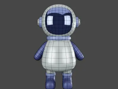 Astronaut Cartoon 3D model Low-poly 3D model