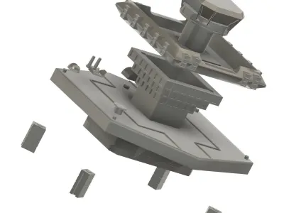 Base Fortress of Sciences Great Mazinger kit 3D print model